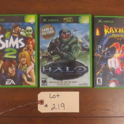 Lot 219 - Three Piece Lot of Vintage XBOX games