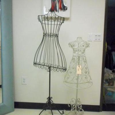 Lot 505 - 2 Wire Mannequins & Wall Picture of Stilletto Heels