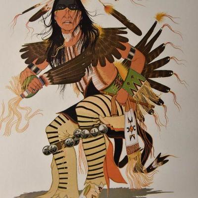 Lot 9:  Signed and Numbered Native American Print