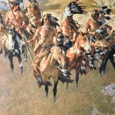 Lot 10:  Matted and Framed Frank McCarthy Print