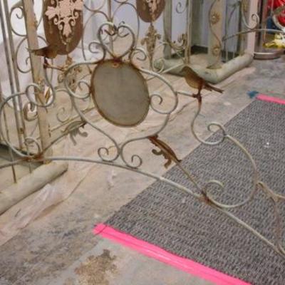 Lot 500 - Awesome Large Vintage Metal Gate Entrance w/ Side Columns