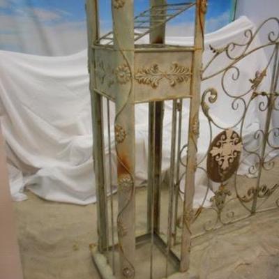 Lot 500 - Awesome Large Vintage Metal Gate Entrance w/ Side Columns