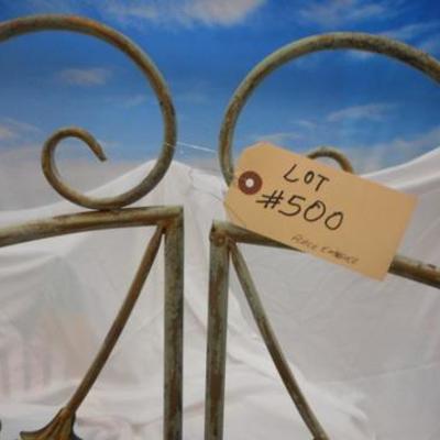 Lot 500 - Awesome Large Vintage Metal Gate Entrance w/ Side Columns