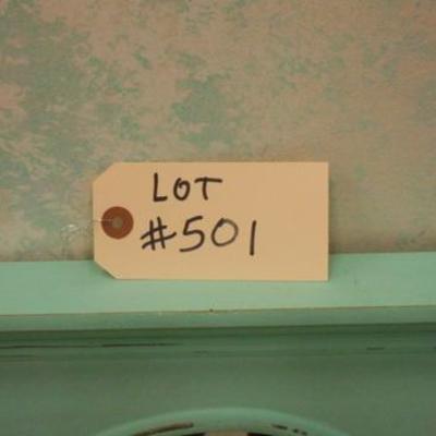 Lot 501 - Cute Turquoise Painted Shabby Chic Wall Mirror w/ Shelf & Drawer