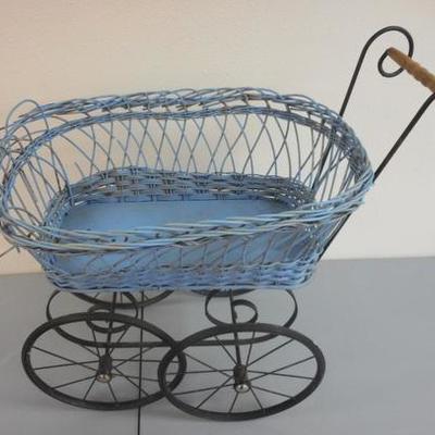Lot 241 - Antique Baby Doll Buggy Stroller Carriage
