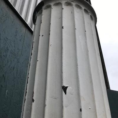 #1 - Antique White Metal Pillar