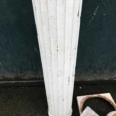 #1 - Antique White Metal Pillar