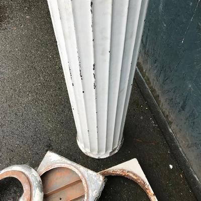 #1 - Antique White Metal Pillar