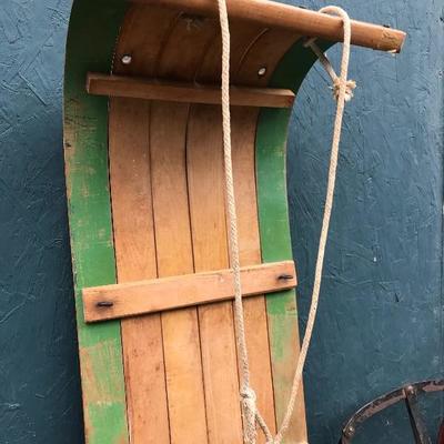 #3 - Collection of Antique Wooden Snow Sleds