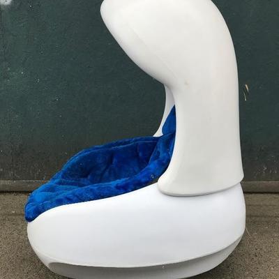 #42 - 1960's Egg Chair w/ Built in Speakers