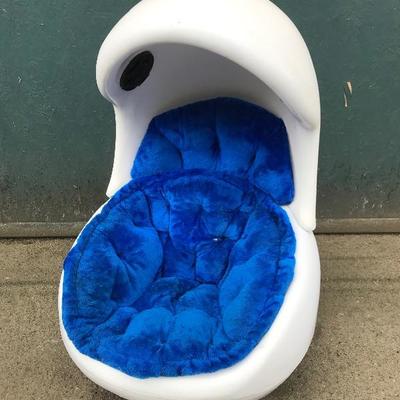 #42 - 1960's Egg Chair w/ Built in Speakers