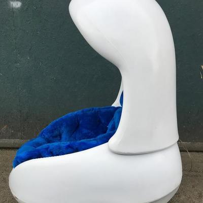 #43 - 1960's Egg Chair w/ Built in Speakers