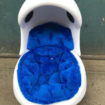 #43 - 1960's Egg Chair w/ Built in Speakers