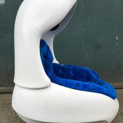 #43 - 1960's Egg Chair w/ Built in Speakers