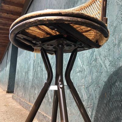 #14 - Mid Century Rattan Wicker Tiki Bar Stools