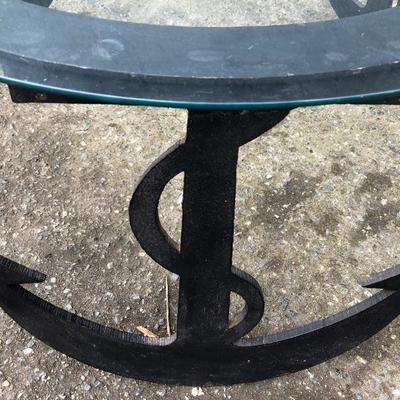 #26 - Steel Anchor Coffee Table w/ Glass Top