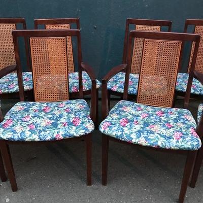 #113 - G Plan Set of 8 Wood Dining Chairs