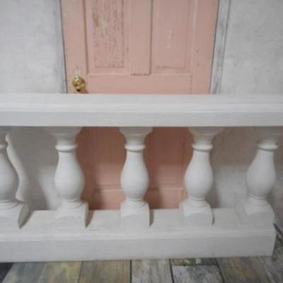 Lot 648 - Stage Prop White Banister Railing Section 