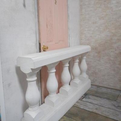 Lot 648 - Stage Prop White Banister Railing Section 