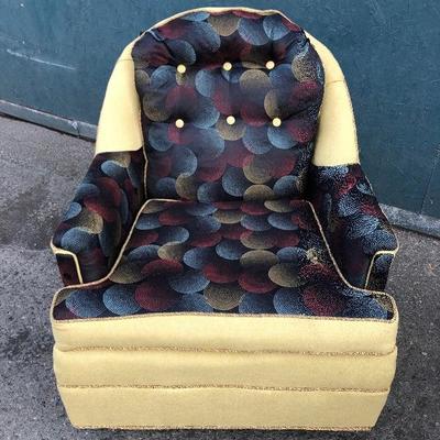 #56 - Newly Reupholstered Vintage Swivel Lounge Chair