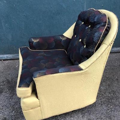 #56 - Newly Reupholstered Vintage Swivel Lounge Chair