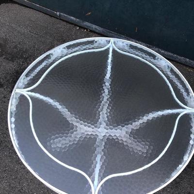 #57 - White Metal Patio Set Table and Chairs