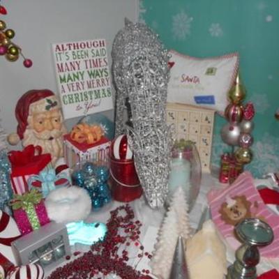 Lot 654 - Large Christmas Lot Lighted Reindeer and much more