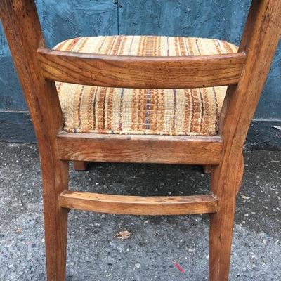 #62 - Pair of Vintage High Back Wood Chairs 