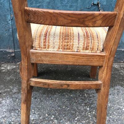 #62 - Pair of Vintage High Back Wood Chairs 