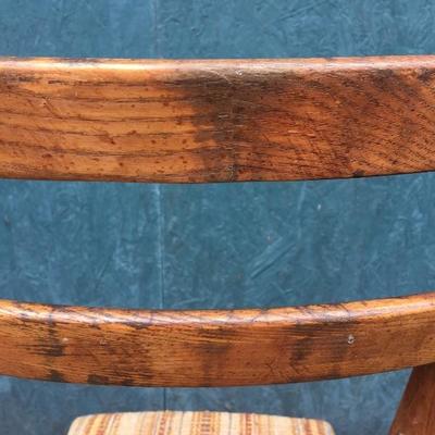 #62 - Pair of Vintage High Back Wood Chairs 