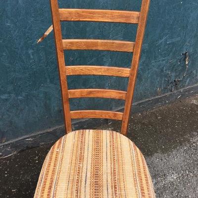 #62 - Pair of Vintage High Back Wood Chairs 