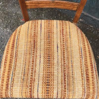 #62 - Pair of Vintage High Back Wood Chairs 
