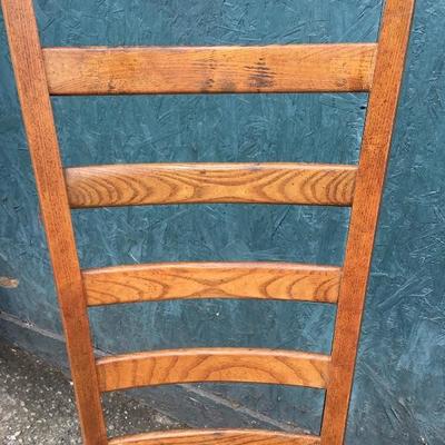 #62 - Pair of Vintage High Back Wood Chairs 