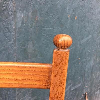 #62 - Pair of Vintage High Back Wood Chairs 