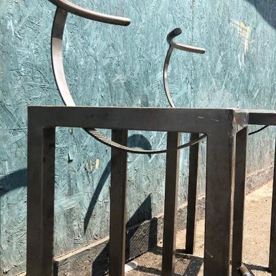#36 - Sarapis for Philippe Starck Pair of Metal Industrial Barstools
