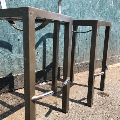 #36 - Sarapis for Philippe Starck Pair of Metal Industrial Barstools