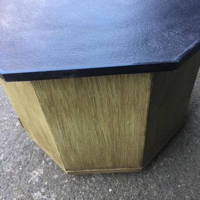 #92 - Vintage Octagon Side Table w/ Stone Top
