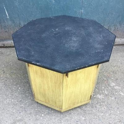#92 - Vintage Octagon Side Table w/ Stone Top