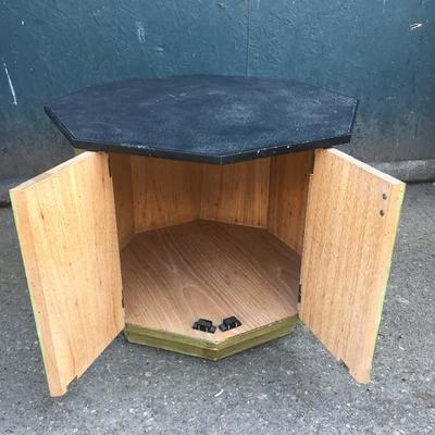 #92 - Vintage Octagon Side Table w/ Stone Top
