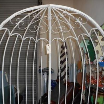 Lot 665 - Gotta See!  Wrought Iron Birdcage Chair