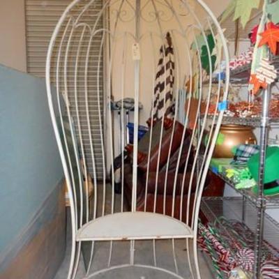 Lot 665 - Gotta See!  Wrought Iron Birdcage Chair