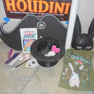 Lot 806 - "Cowboy Town" & "Magic Man" Costumes, Large Backdrop & Accessories