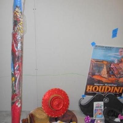 Lot 806 - "Cowboy Town" & "Magic Man" Costumes, Large Backdrop & Accessories