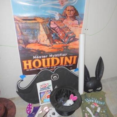 Lot 806 - "Cowboy Town" & "Magic Man" Costumes, Large Backdrop & Accessories