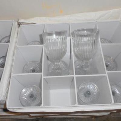 Lot 808 - 96 More Glass Goblets!! 8 Storage Cases Full @12 per case
