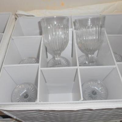 Lot 808 - 96 More Glass Goblets!! 8 Storage Cases Full @12 per case