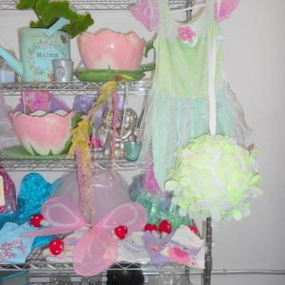 Lot 809 - Huge Fairy Lot of Goodies & Decor + Bakers Rack