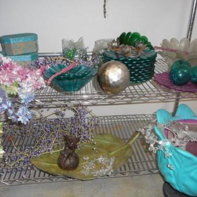 Lot 809 - Huge Fairy Lot of Goodies & Decor + Bakers Rack