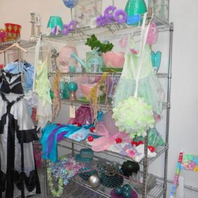 Lot 809 - Huge Fairy Lot of Goodies & Decor + Bakers Rack