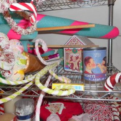 Lot 810 - Toyland Candy land Themed Decor w/ Bakers Rack